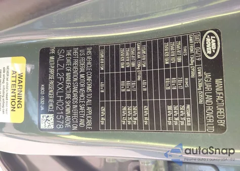 2020 Land Rover Range Rover Evoque First Edition from USA, damaged, VIN SALZL2FXXLH021578